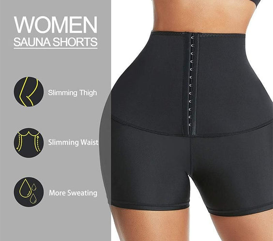 High-Waisted Neoprene Waist Training Shorts for Women
