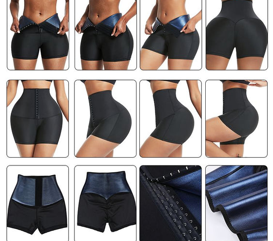High-Waisted Neoprene Waist Training Shorts for Women
